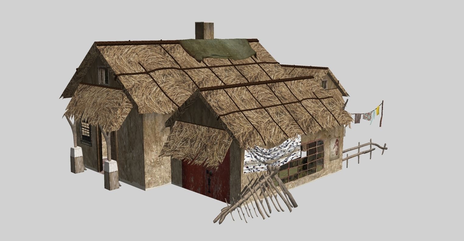 Village Design 2 Low-poly 3D model_14