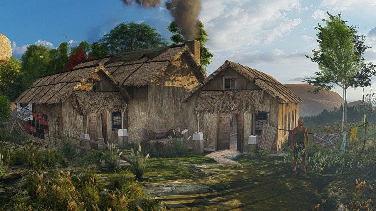 Village Design 2 Low-poly 3D model_3