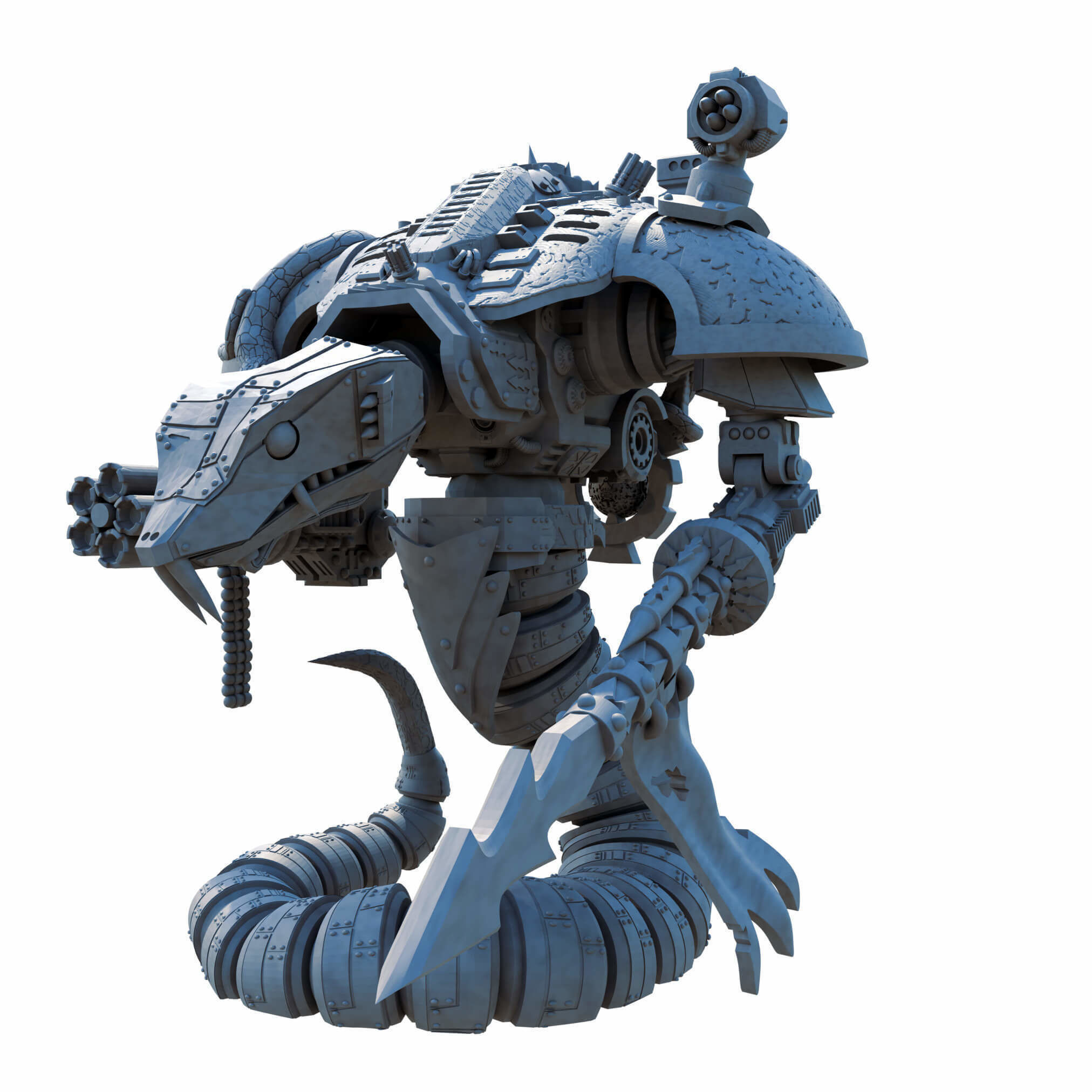 Snake Demon War Knight Sci Fi War Game Proxy 3D print model_19