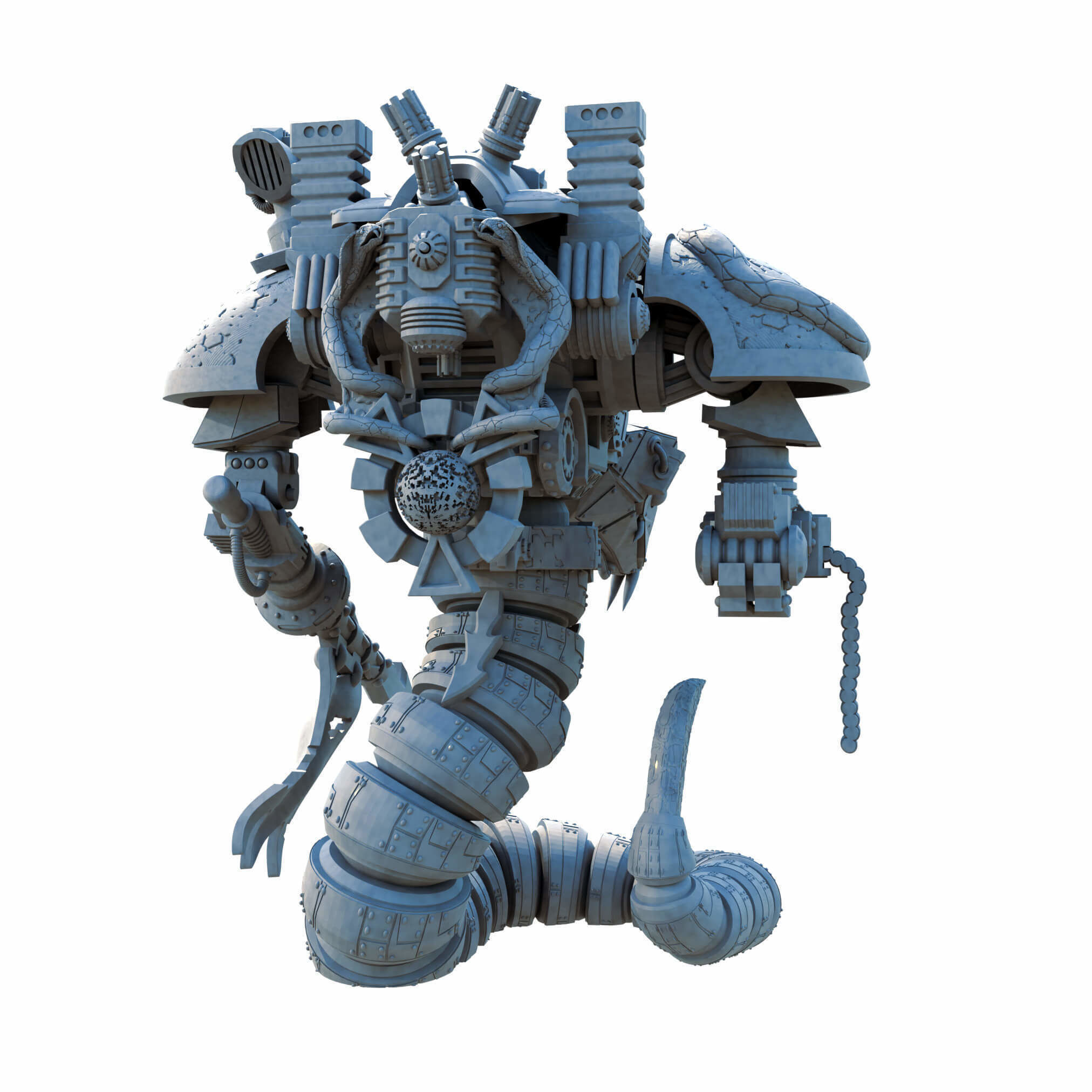 Snake Demon War Knight Sci Fi War Game Proxy 3D print model_12