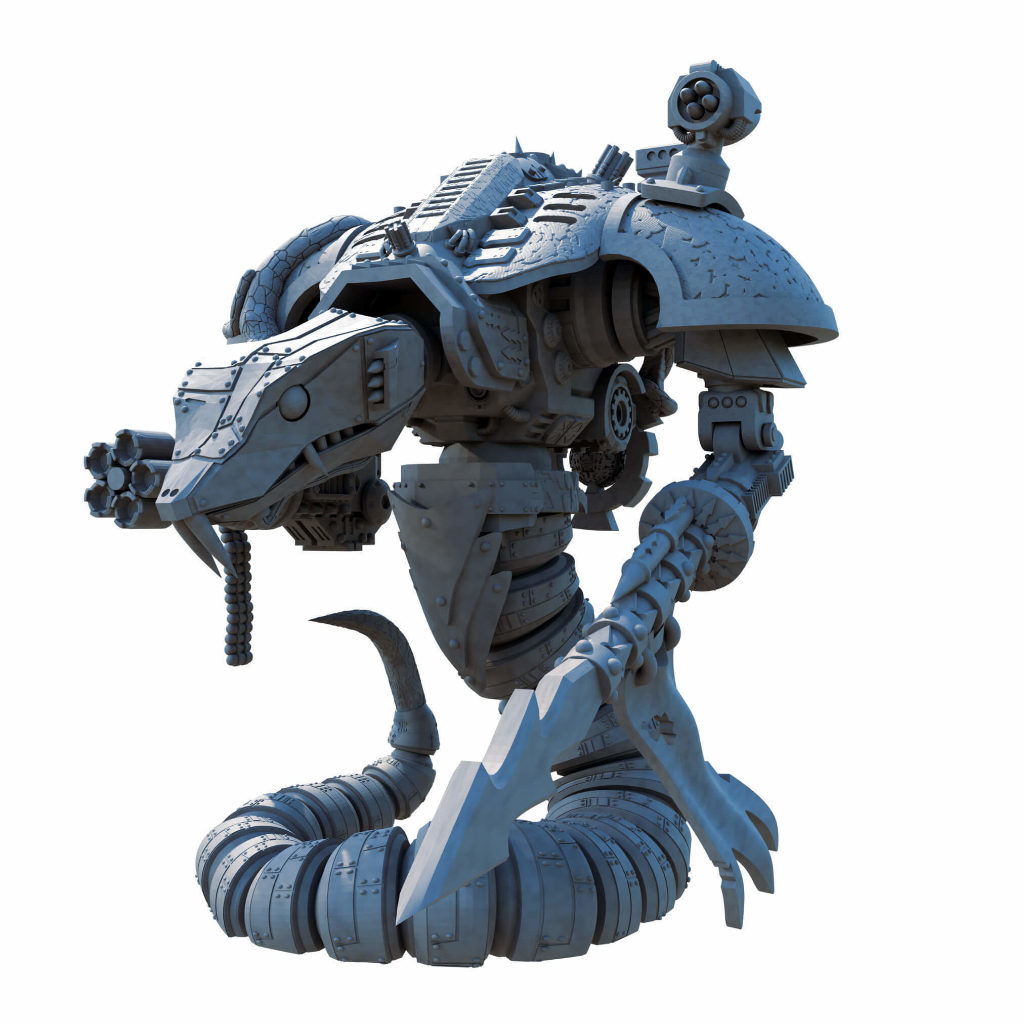 Snake Demon War Knight Sci Fi War Game Proxy 3D print model_13