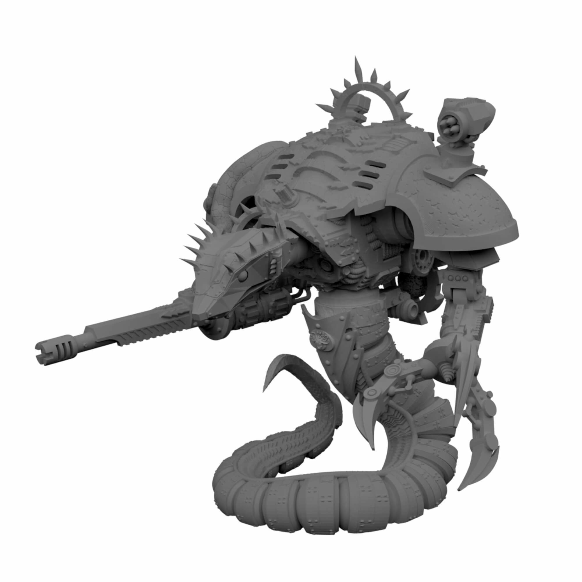Snake Demon War Knight Sci Fi War Game Proxy 3D print model_7