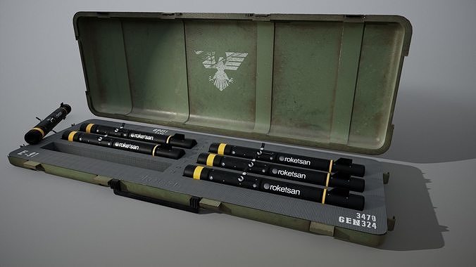 Missile Crate with missiles 3D model