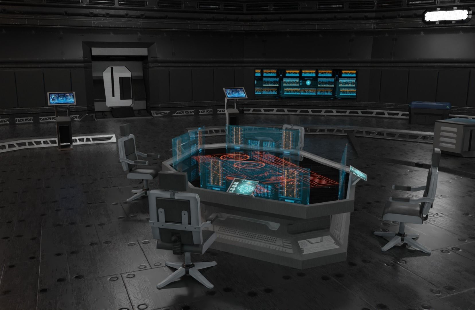 Sci Fi Interior Low-poly 3D model_3