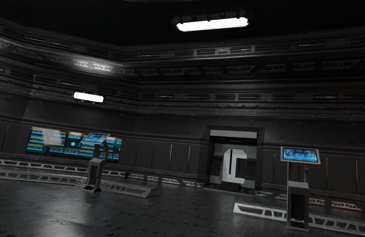 Sci Fi Interior Low-poly 3D model_6