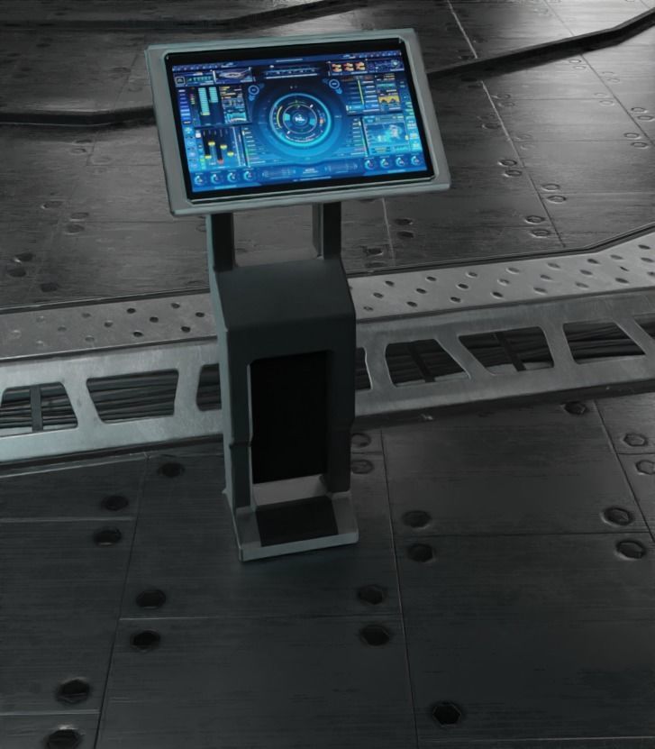 Sci Fi Interior Low-poly 3D model_9