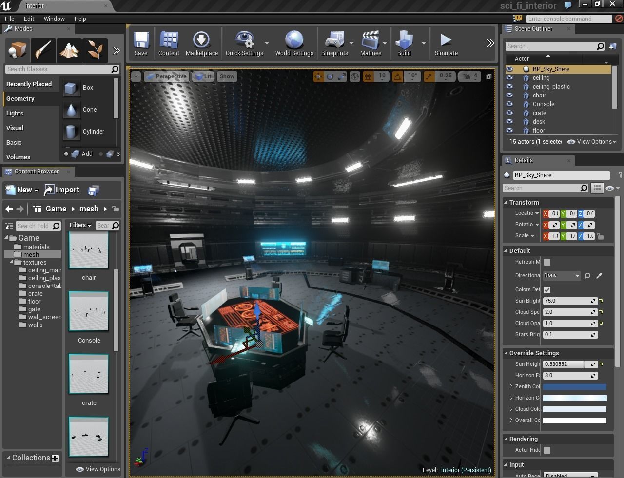 Sci Fi Interior Low-poly 3D model_16