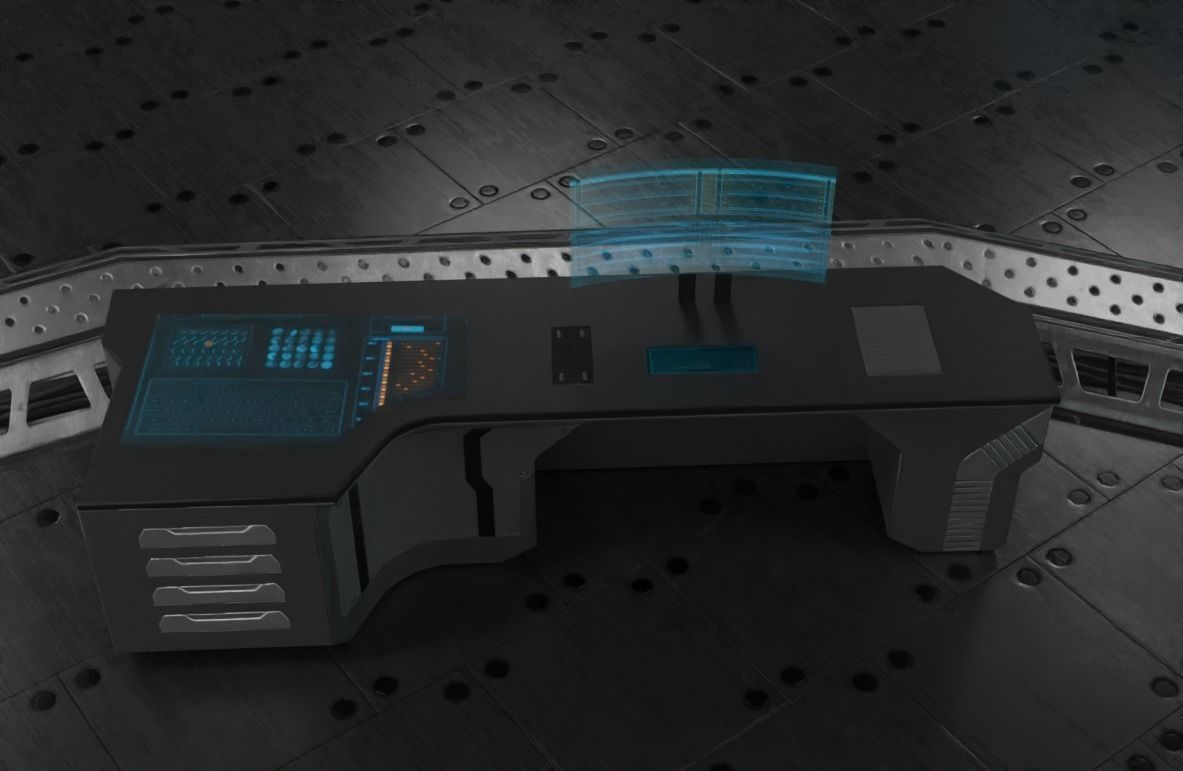 Sci Fi Interior Low-poly 3D model_8