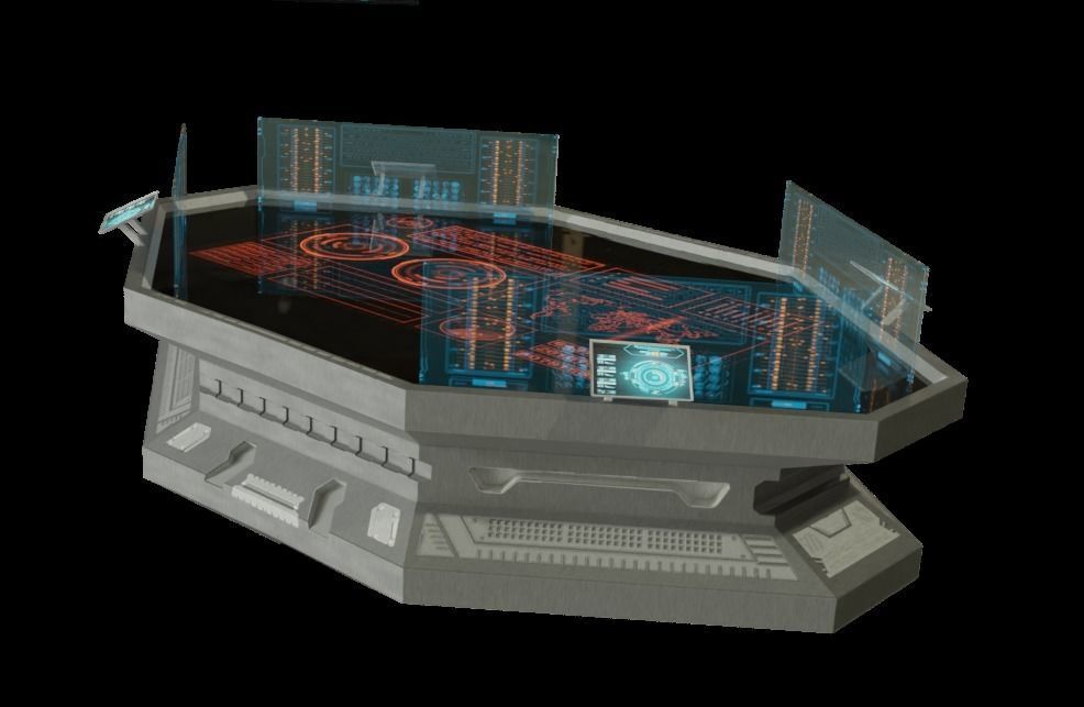 Sci Fi Interior Low-poly 3D model_12