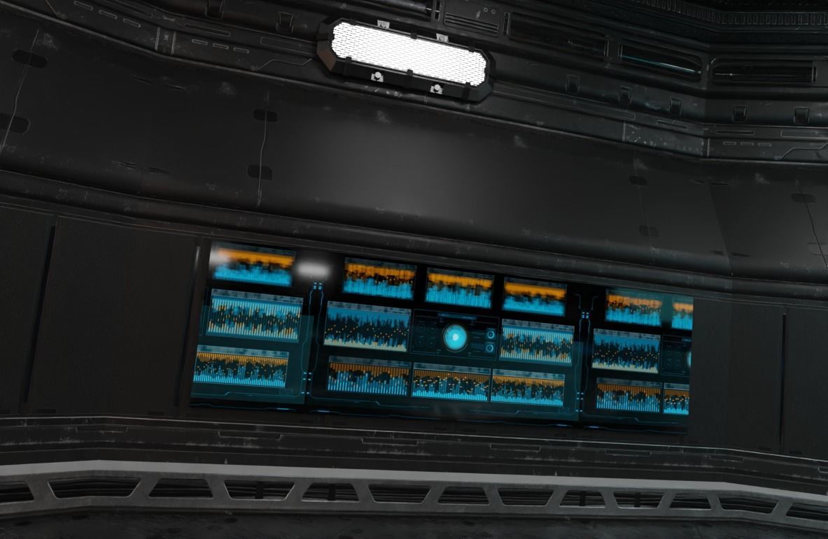 Sci Fi Interior Low-poly 3D model_7