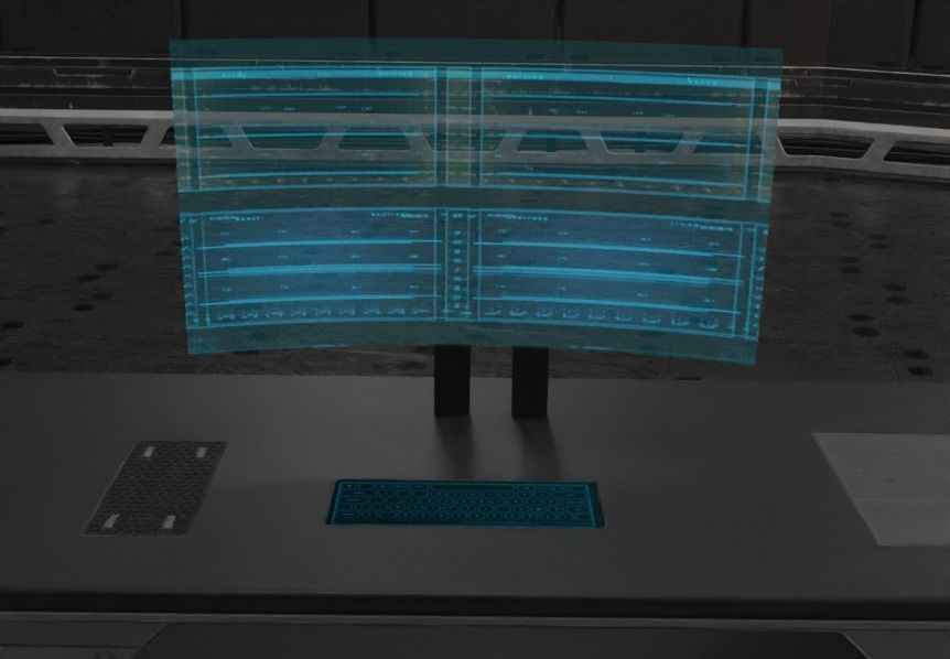 Sci Fi Interior Low-poly 3D model_11