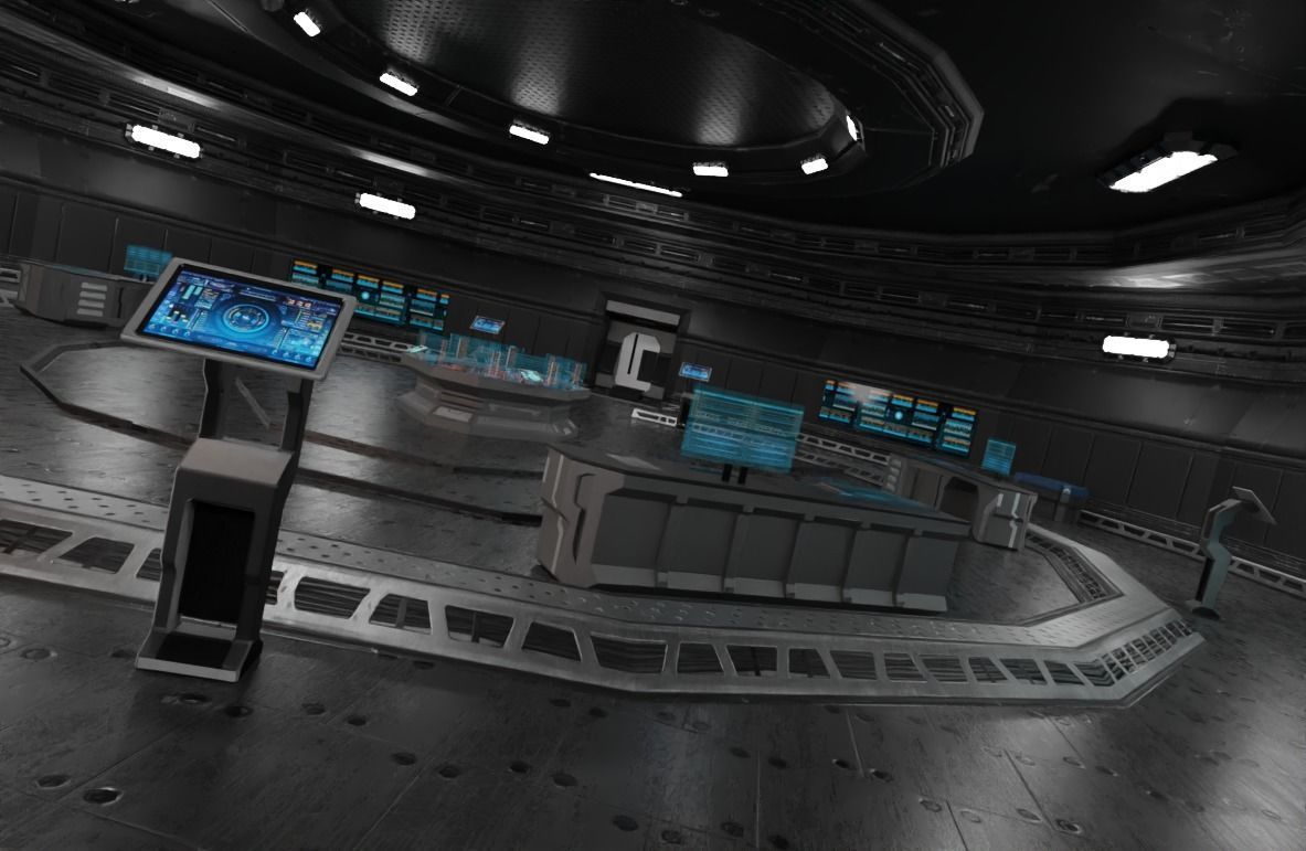 Sci Fi Interior Low-poly 3D model_2