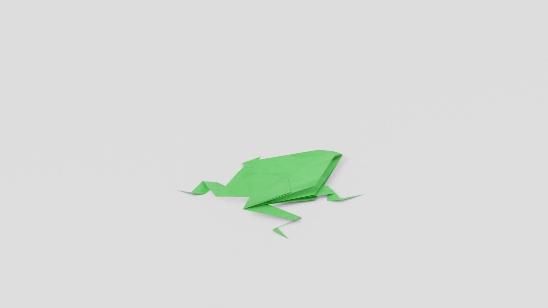 Origami Frog Low-poly 3D model_28