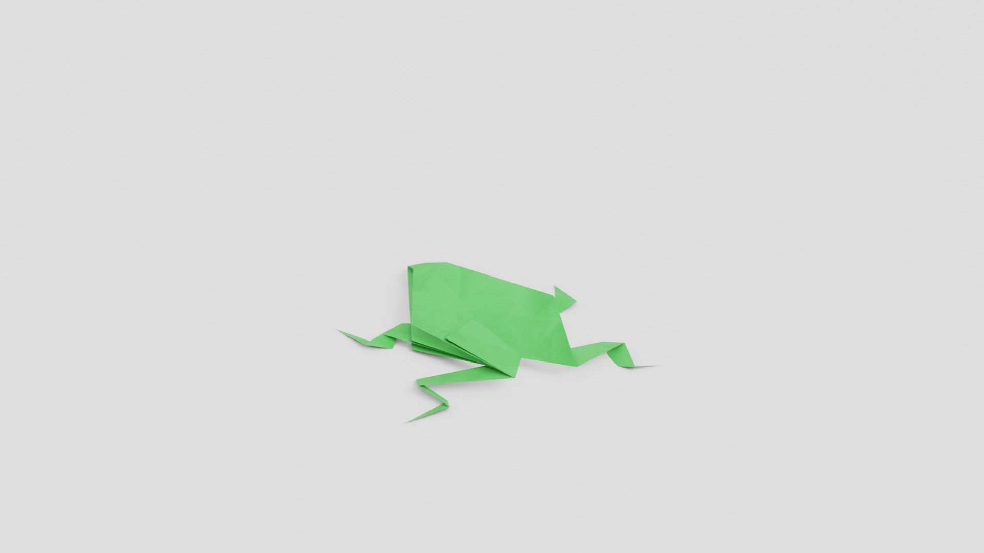 Origami Frog Low-poly 3D model_15