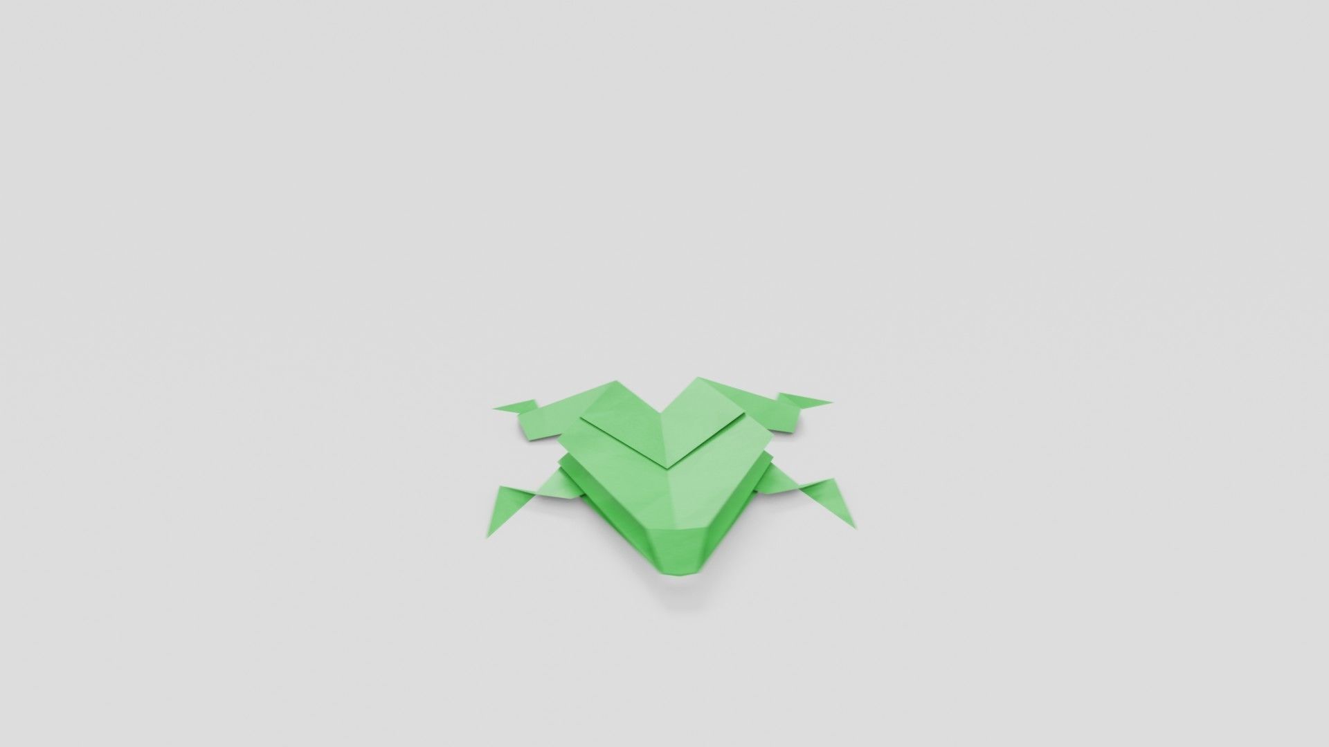 Origami Frog Low-poly 3D model_13