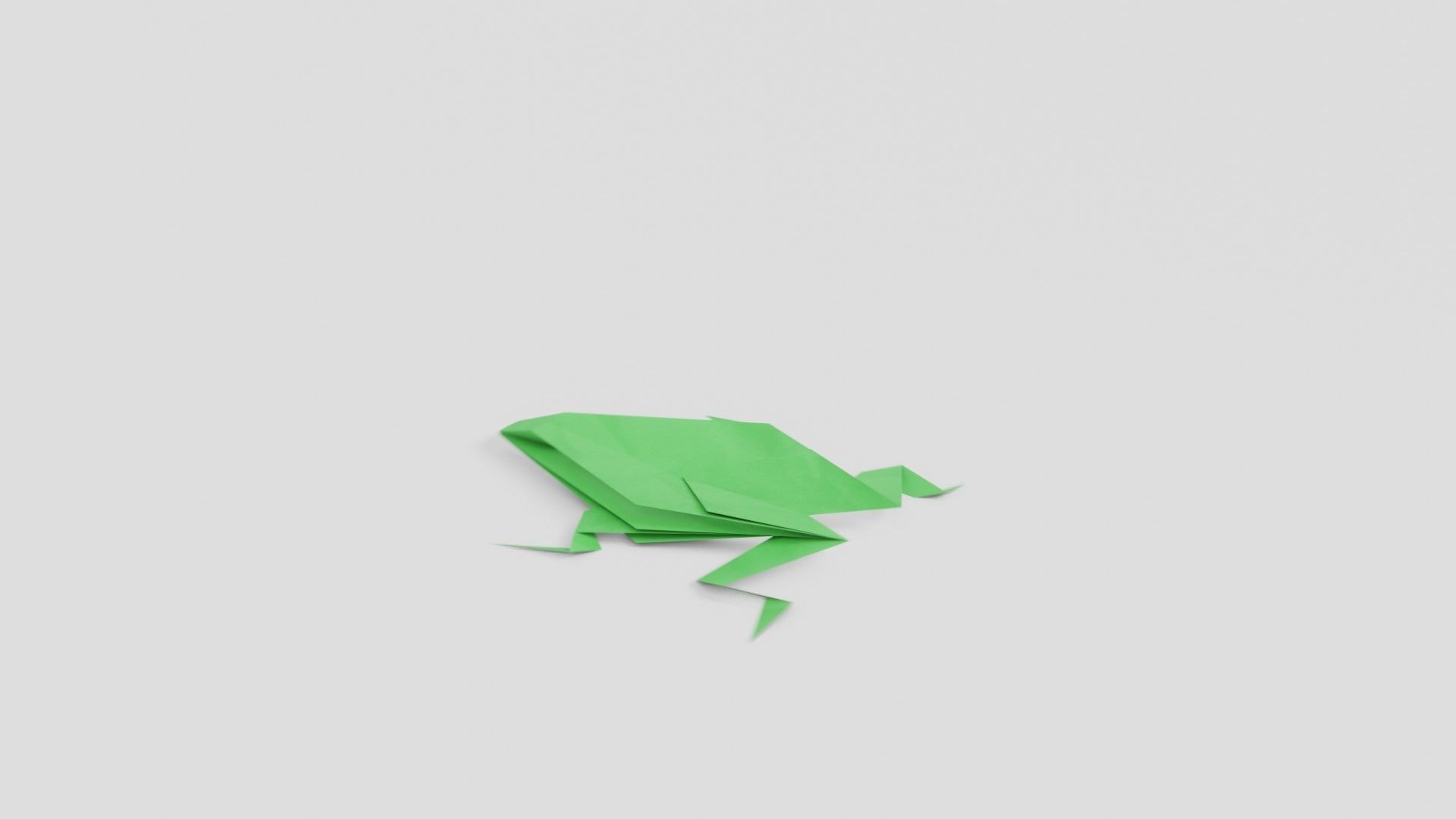 Origami Frog Low-poly 3D model_21