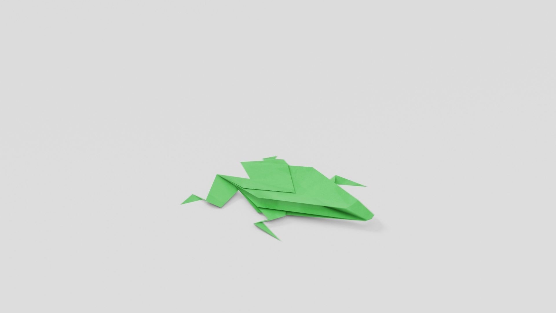 Origami Frog Low-poly 3D model_10