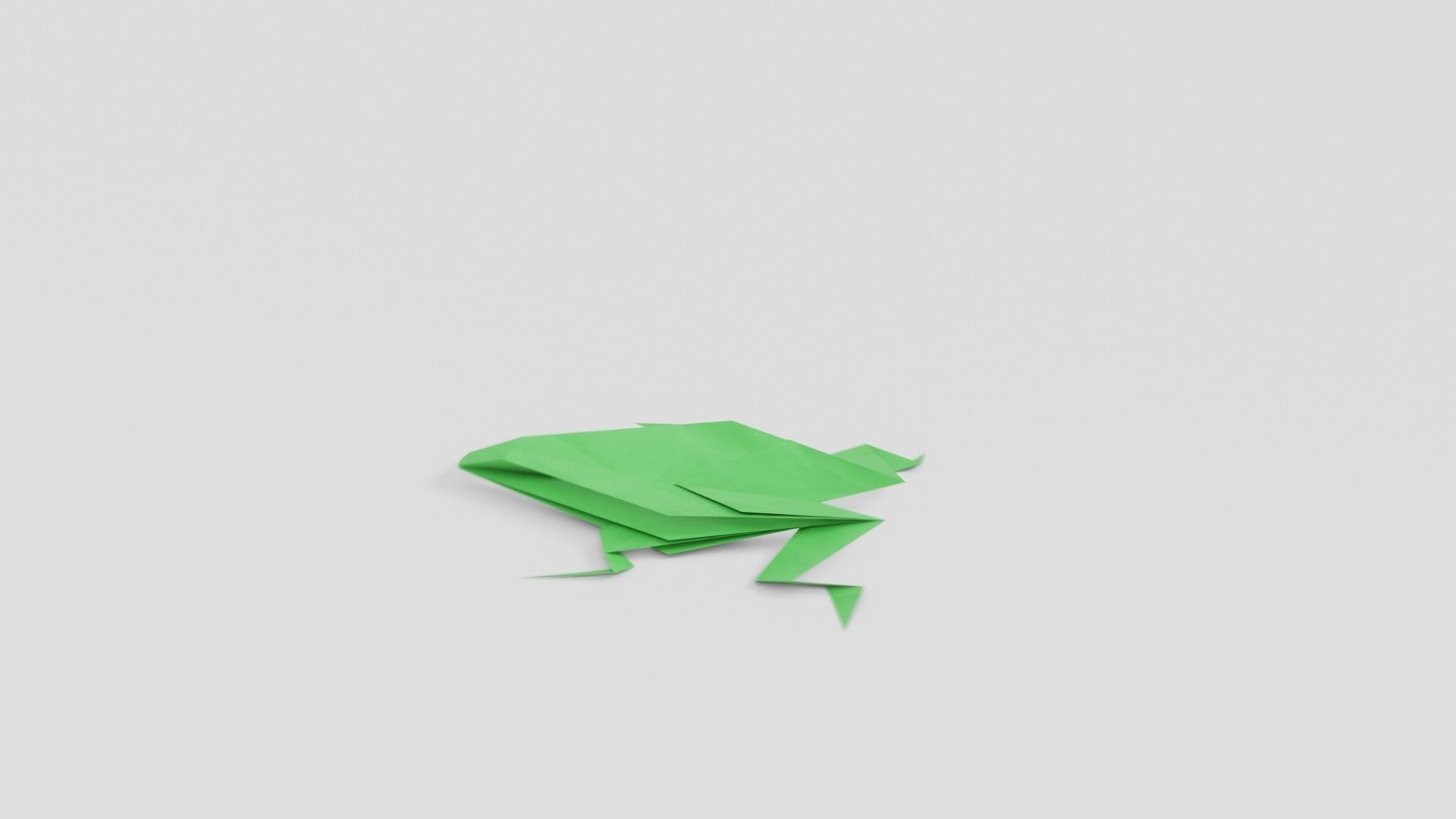 Origami Frog Low-poly 3D model_20