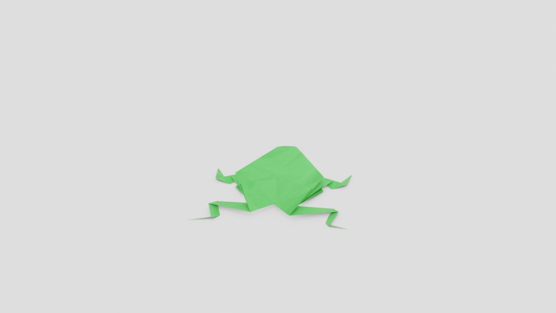 Origami Frog Low-poly 3D model_25