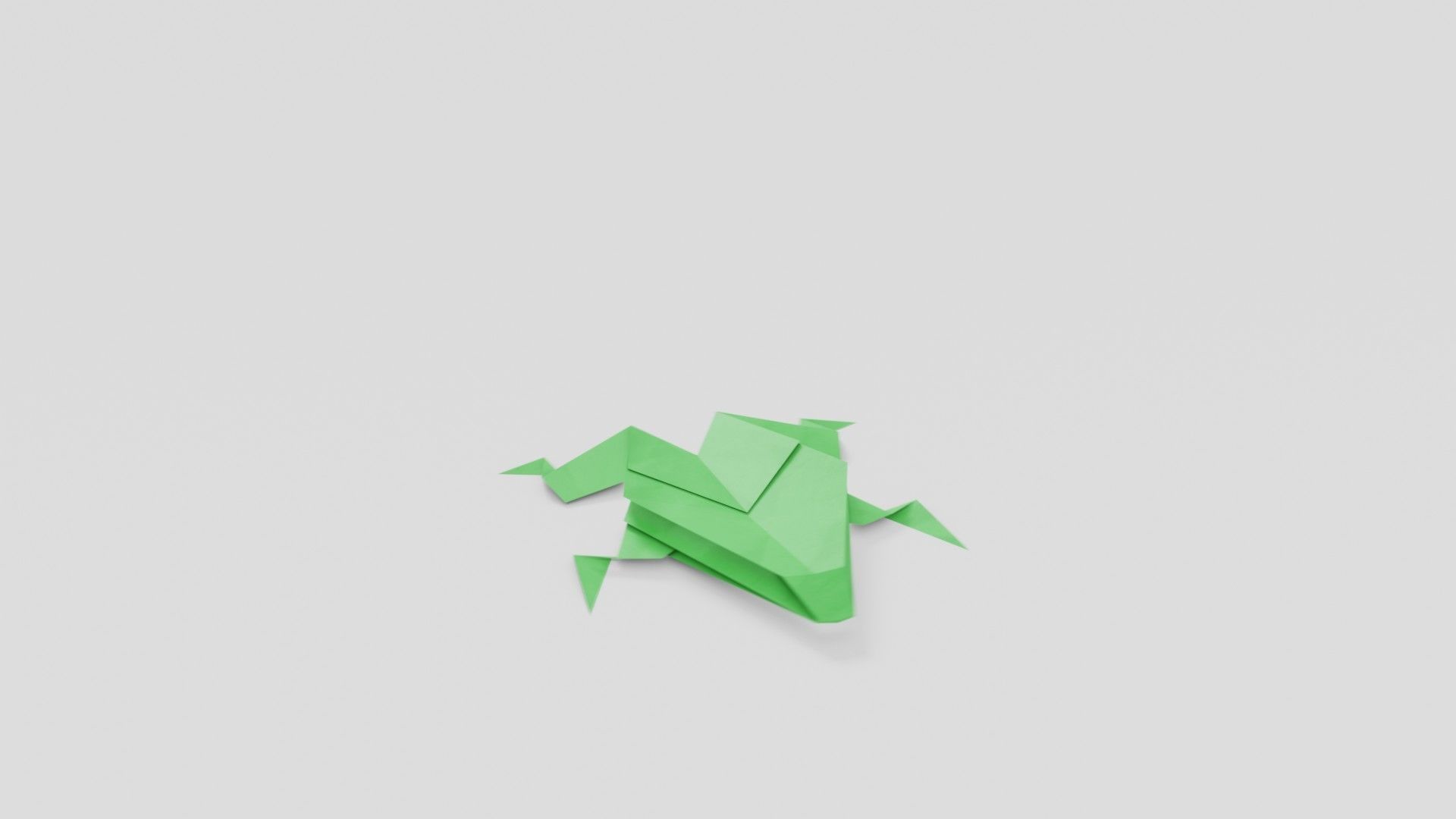 Origami Frog Low-poly 3D model_12