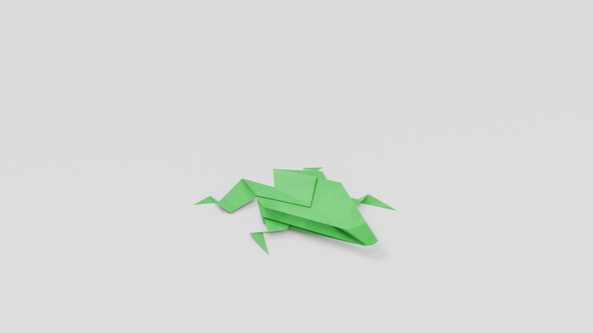 Origami Frog Low-poly 3D model_11