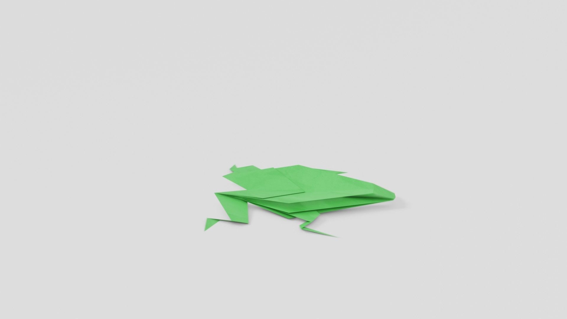 Origami Frog Low-poly 3D model_8