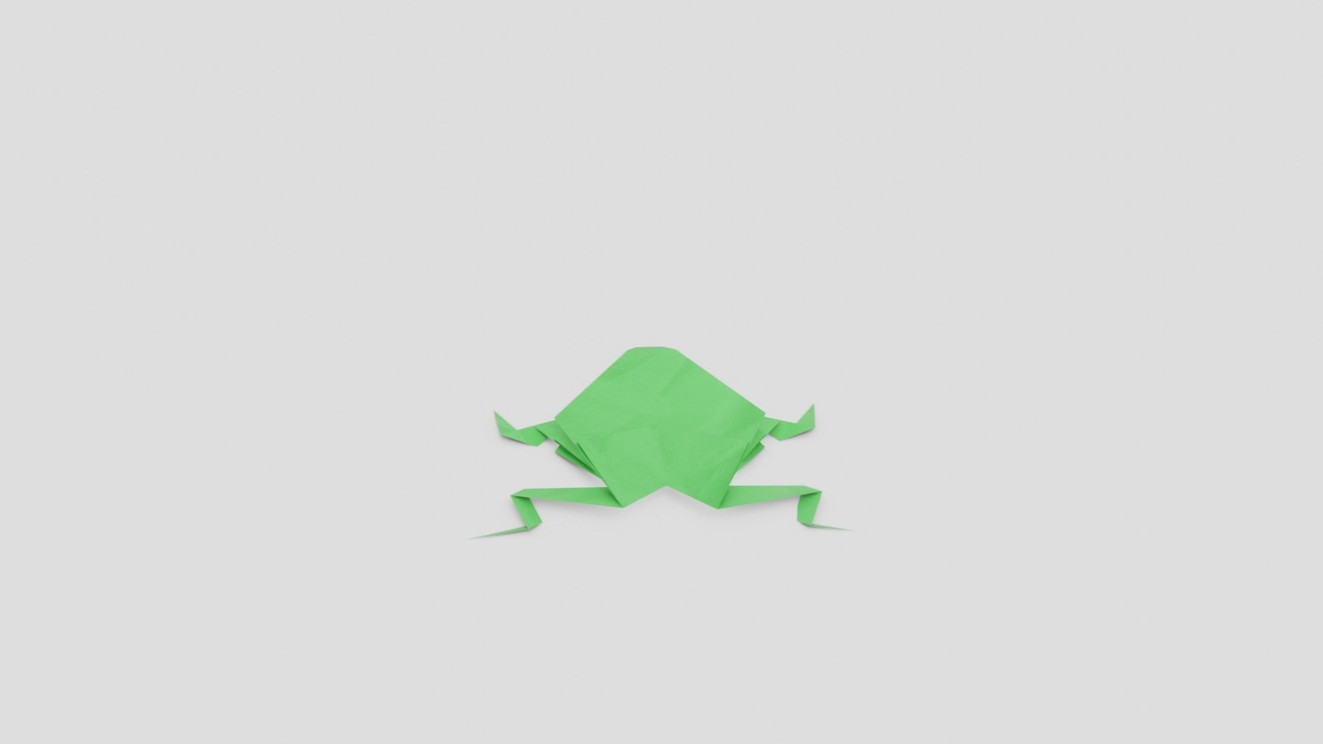 Origami Frog Low-poly 3D model_24
