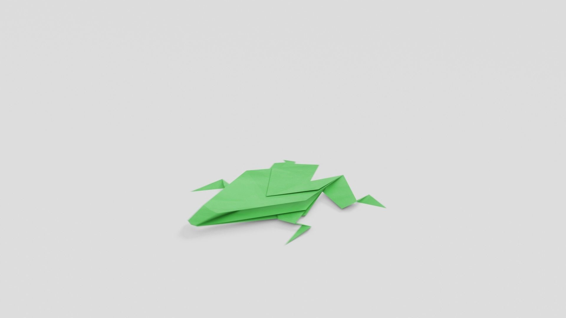 Origami Frog Low-poly 3D model_17