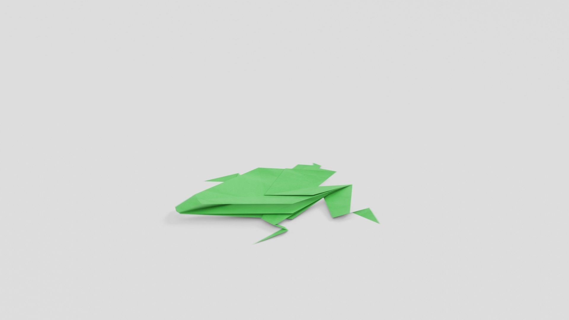 Origami Frog Low-poly 3D model_18