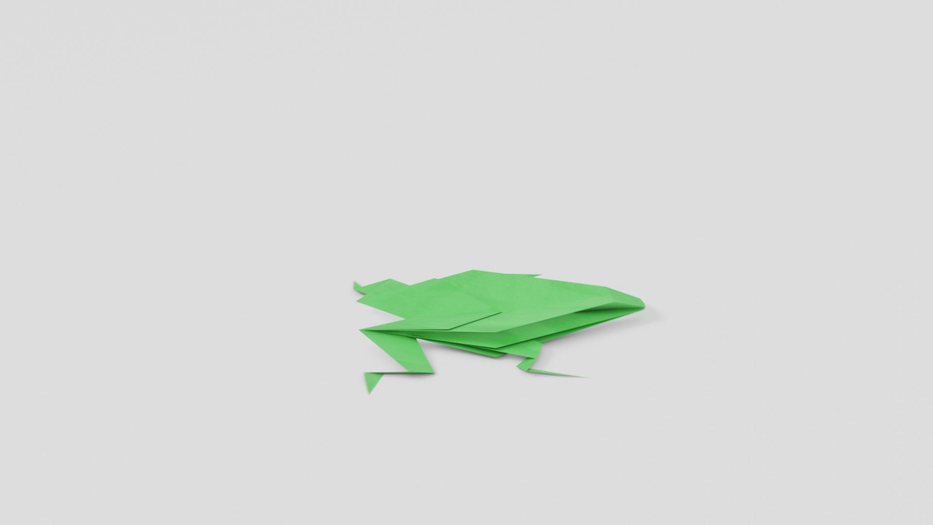 Origami Frog Low-poly 3D model_7