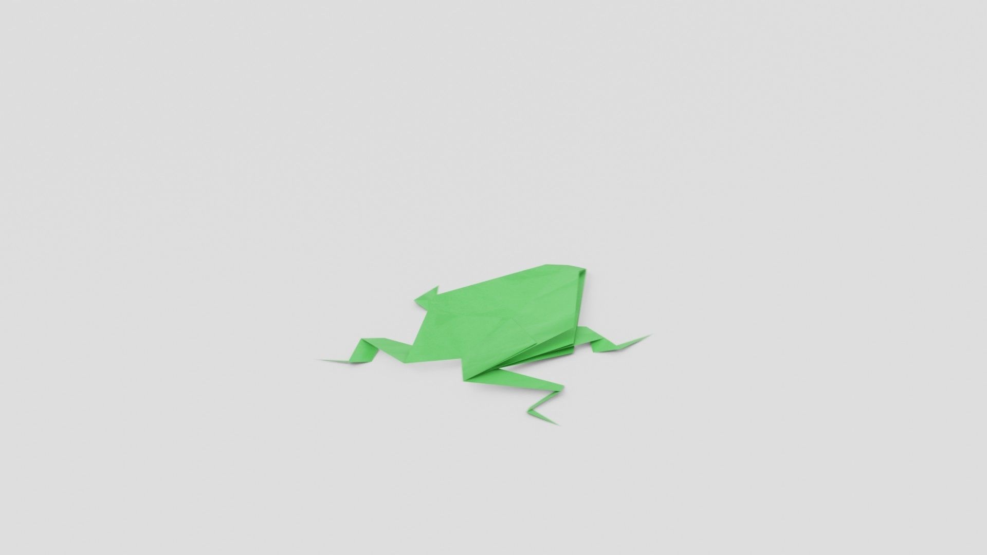 Origami Frog Low-poly 3D model_27