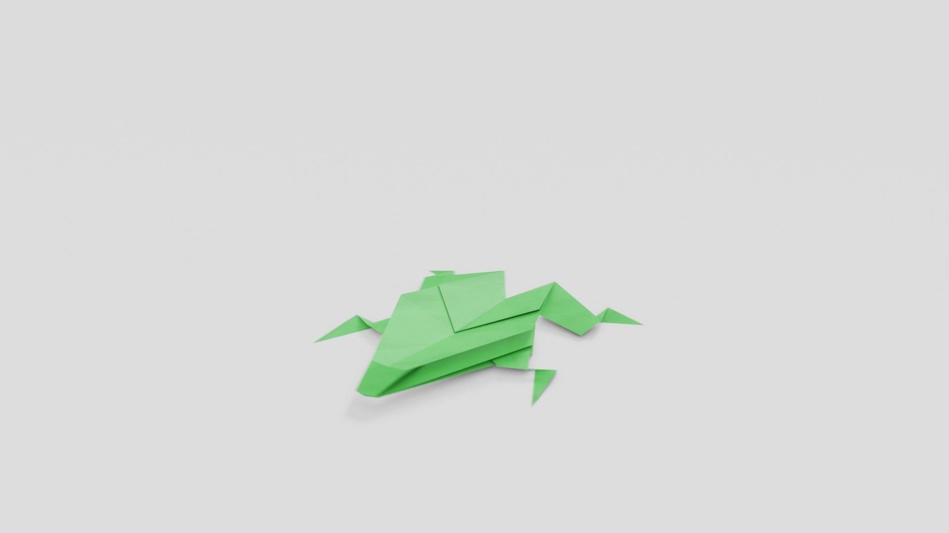 Origami Frog Low-poly 3D model_16