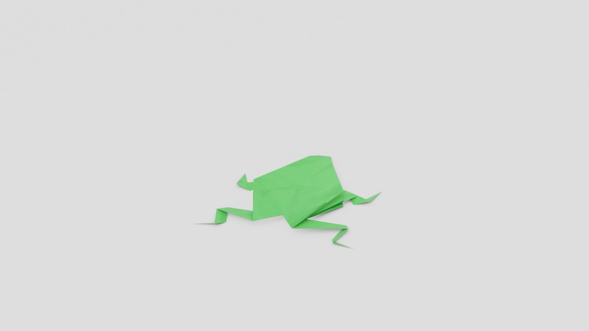 Origami Frog Low-poly 3D model_26