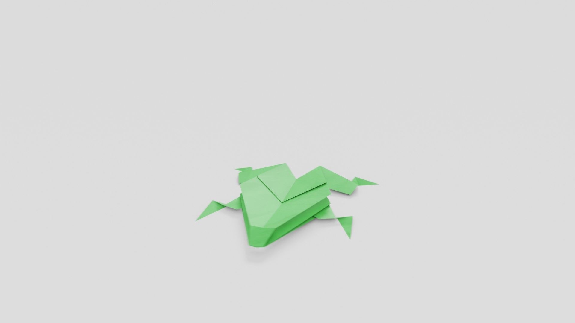 Origami Frog Low-poly 3D model_14