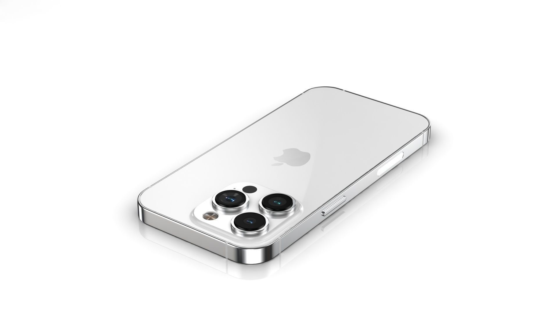 Apple iPhone 14 Pro Silver Low-poly 3D model_8