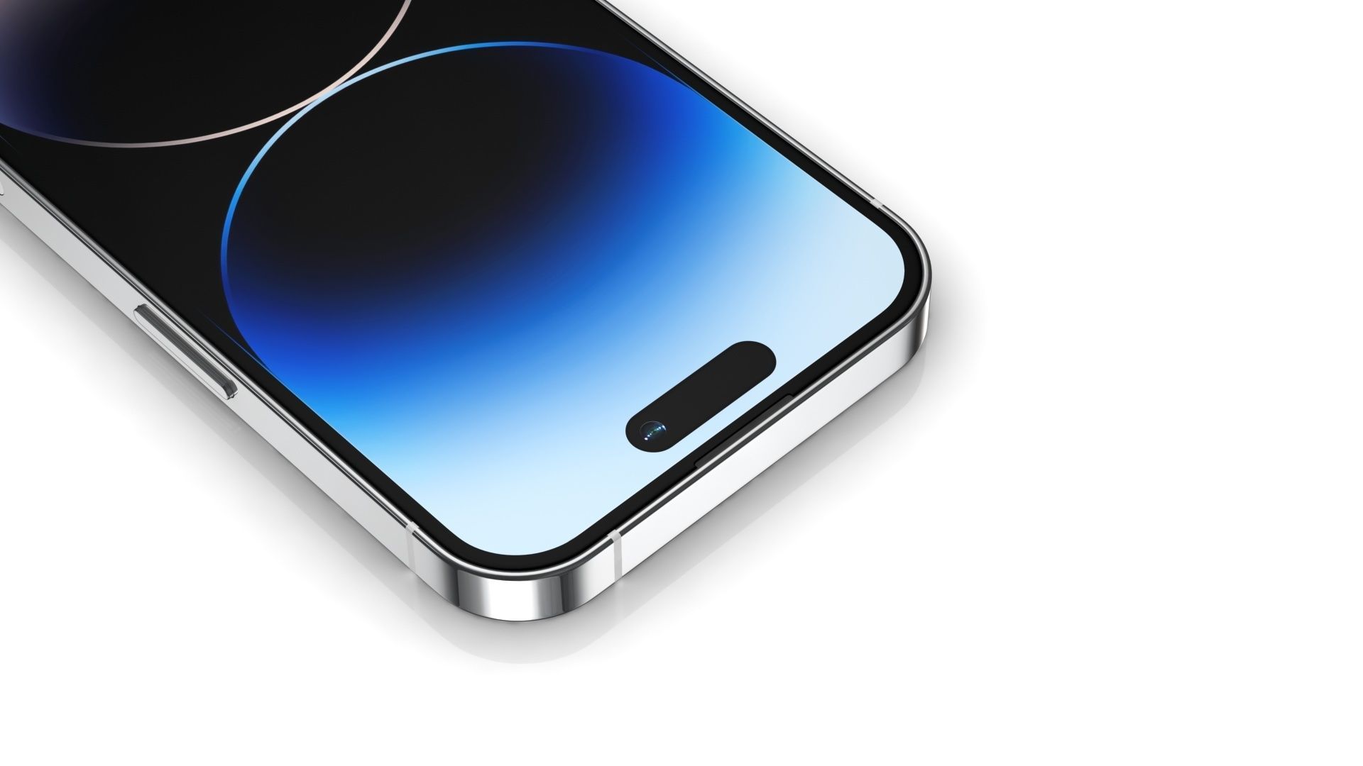 Apple iPhone 14 Pro Silver Low-poly 3D model_11