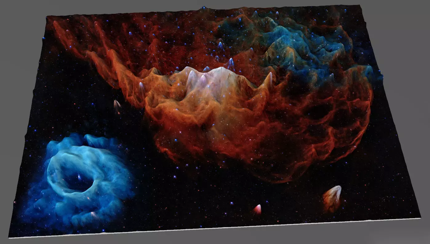 Tapestry of Blazing DEEP SKY OBJECT 3D SOFTWARE ANALYSIS 3D print model