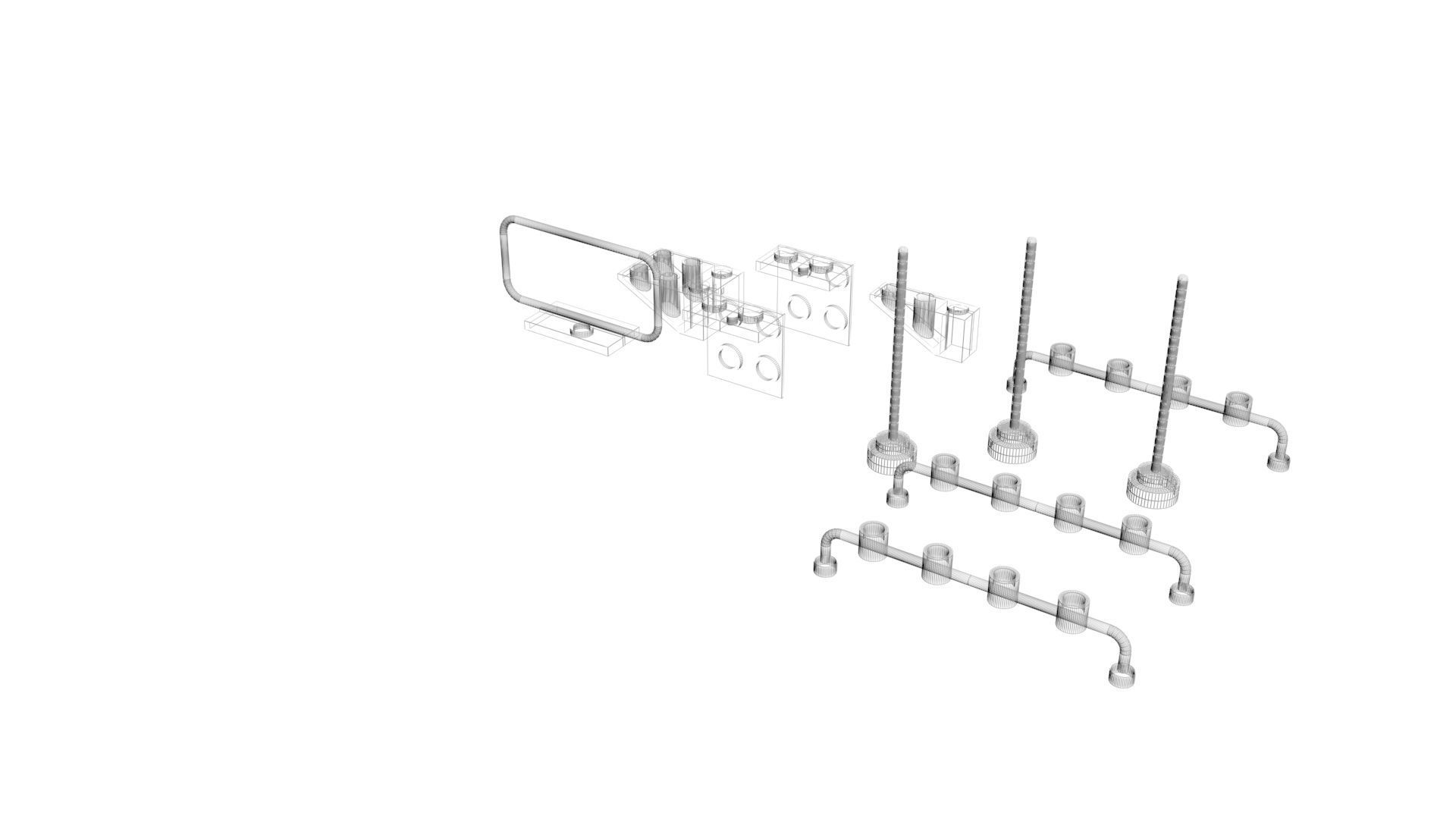 Lego Bricks Set 3D model_42