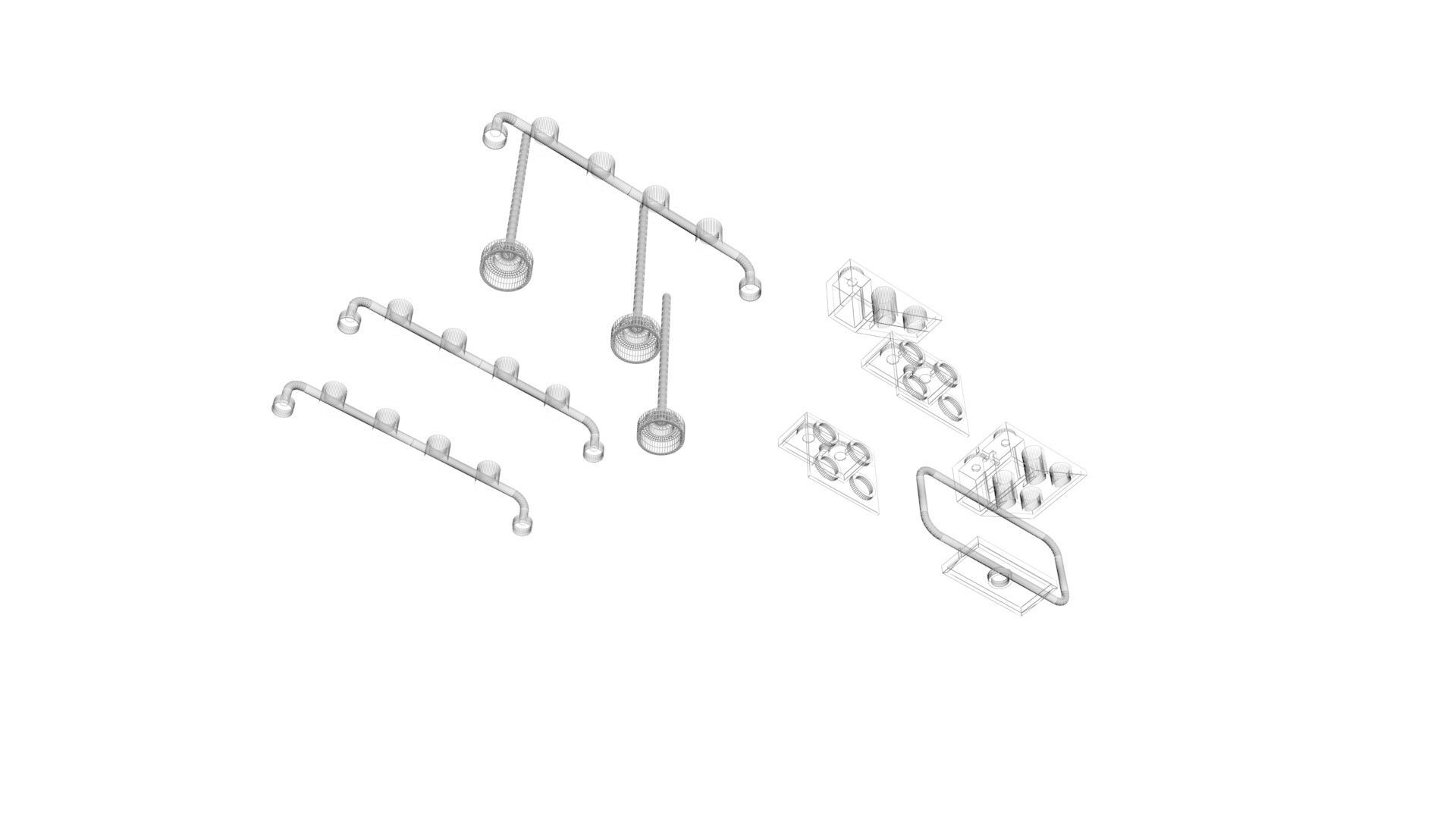 Lego Bricks Set 3D model_43