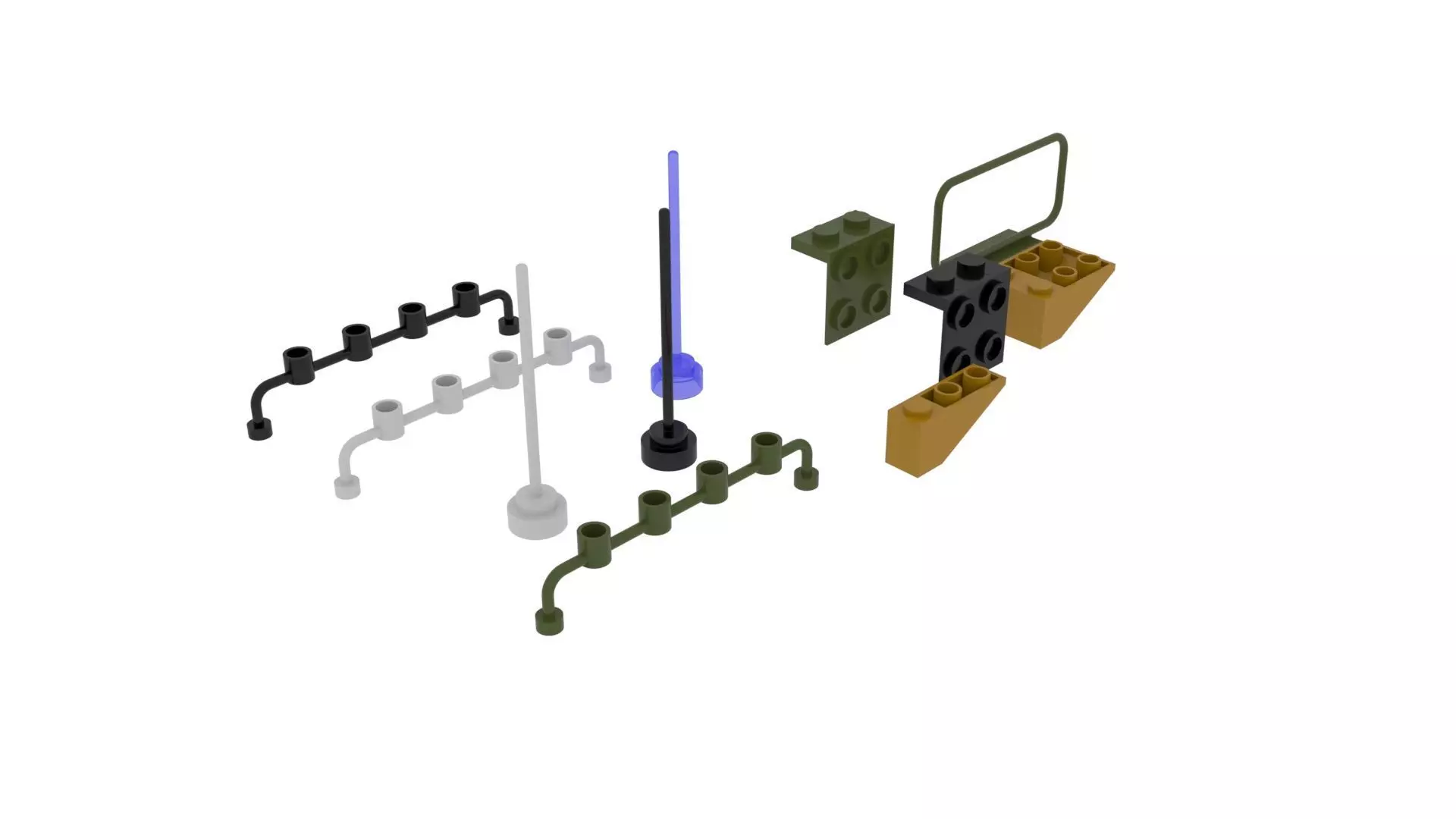 Lego Bricks Set 3D model_0