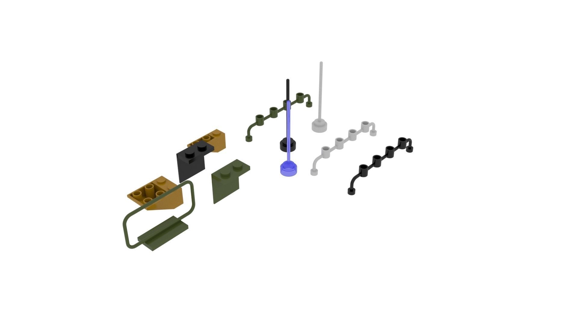 Lego Bricks Set 3D model_1