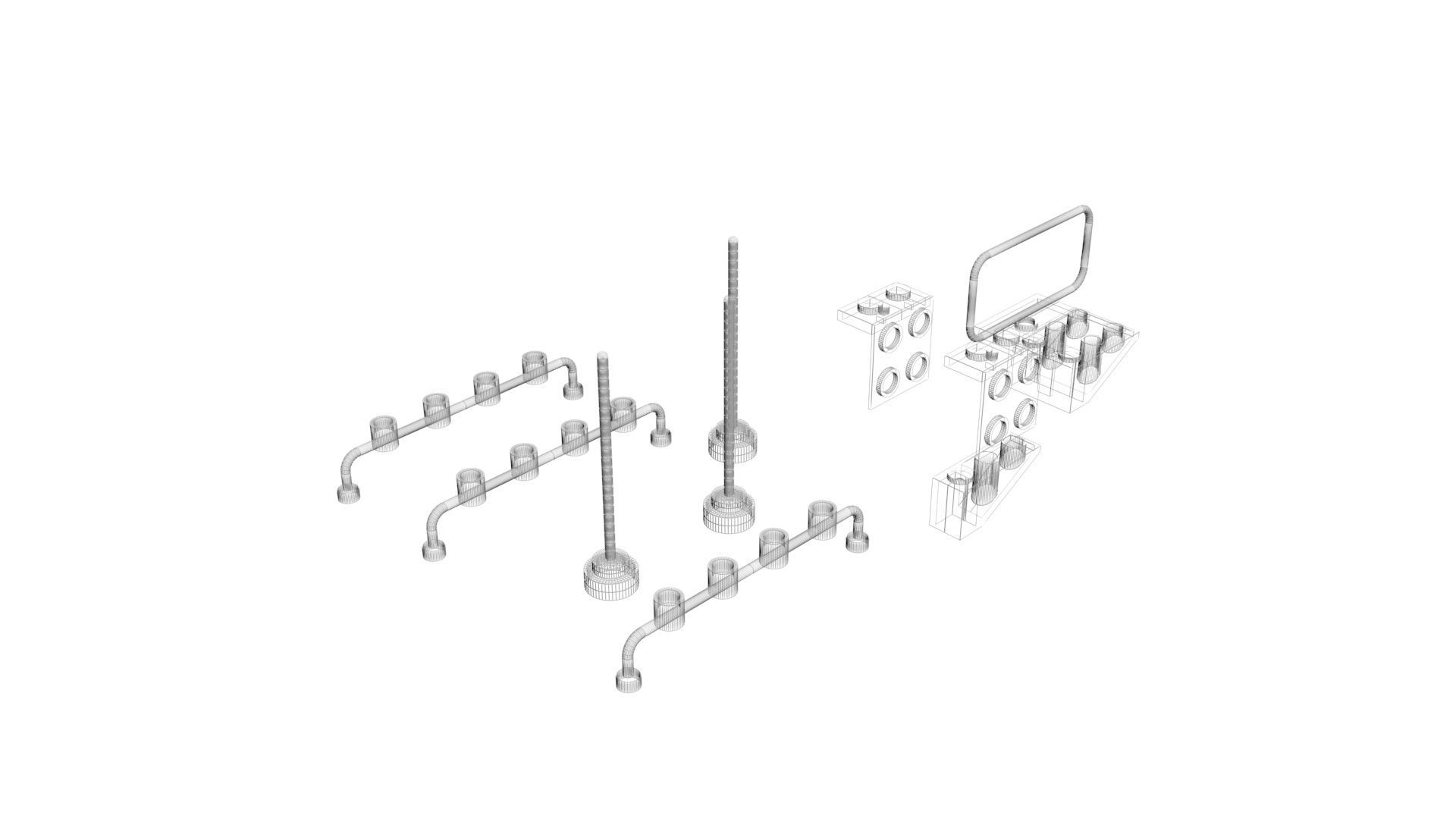 Lego Bricks Set 3D model_41