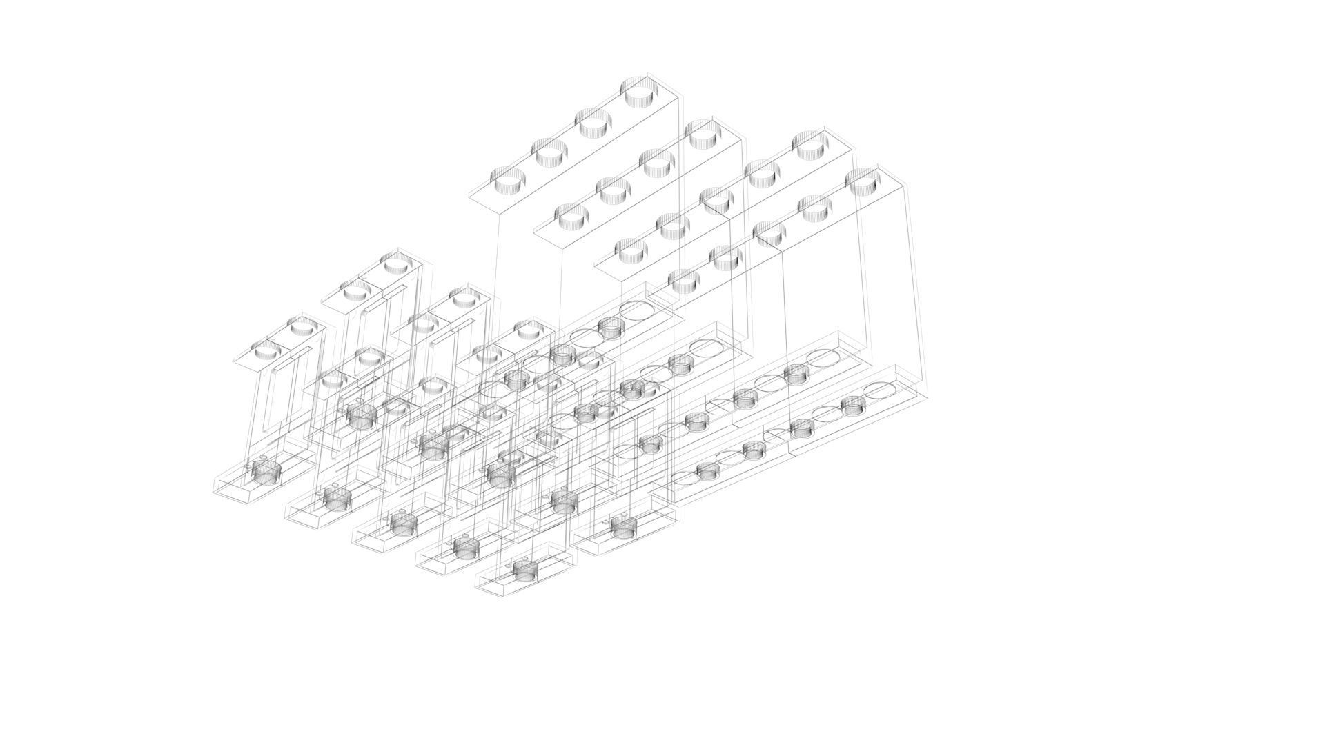 Lego Windows and Panels Set 3D model_24