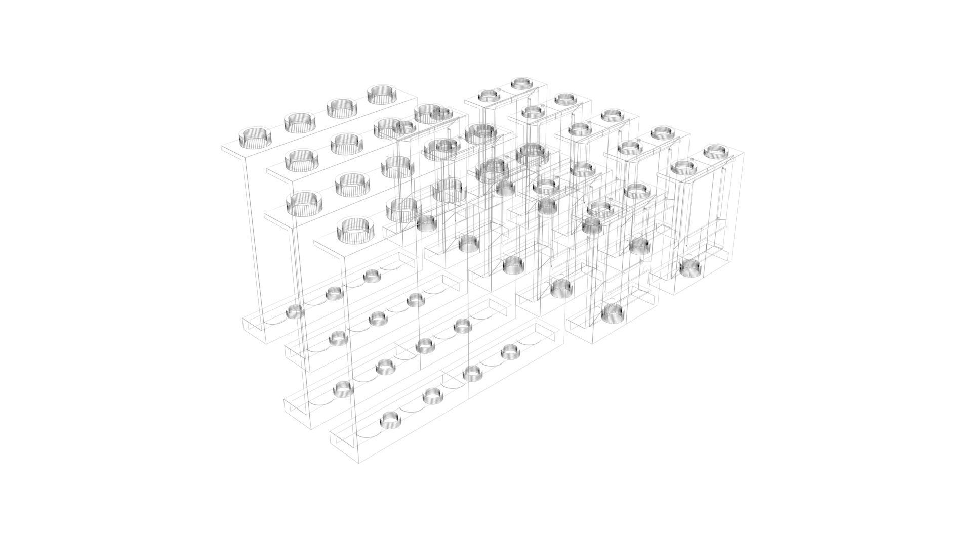 Lego Windows and Panels Set 3D model_22