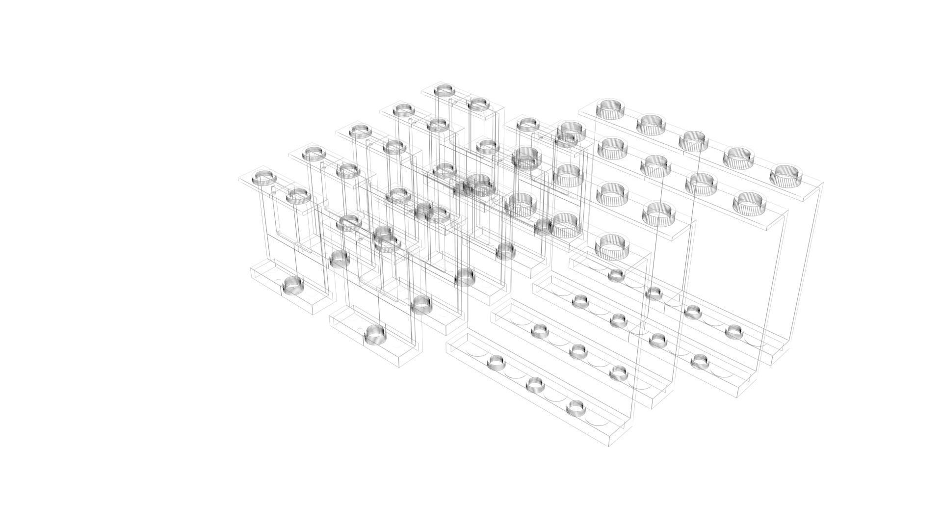 Lego Windows and Panels Set 3D model_23