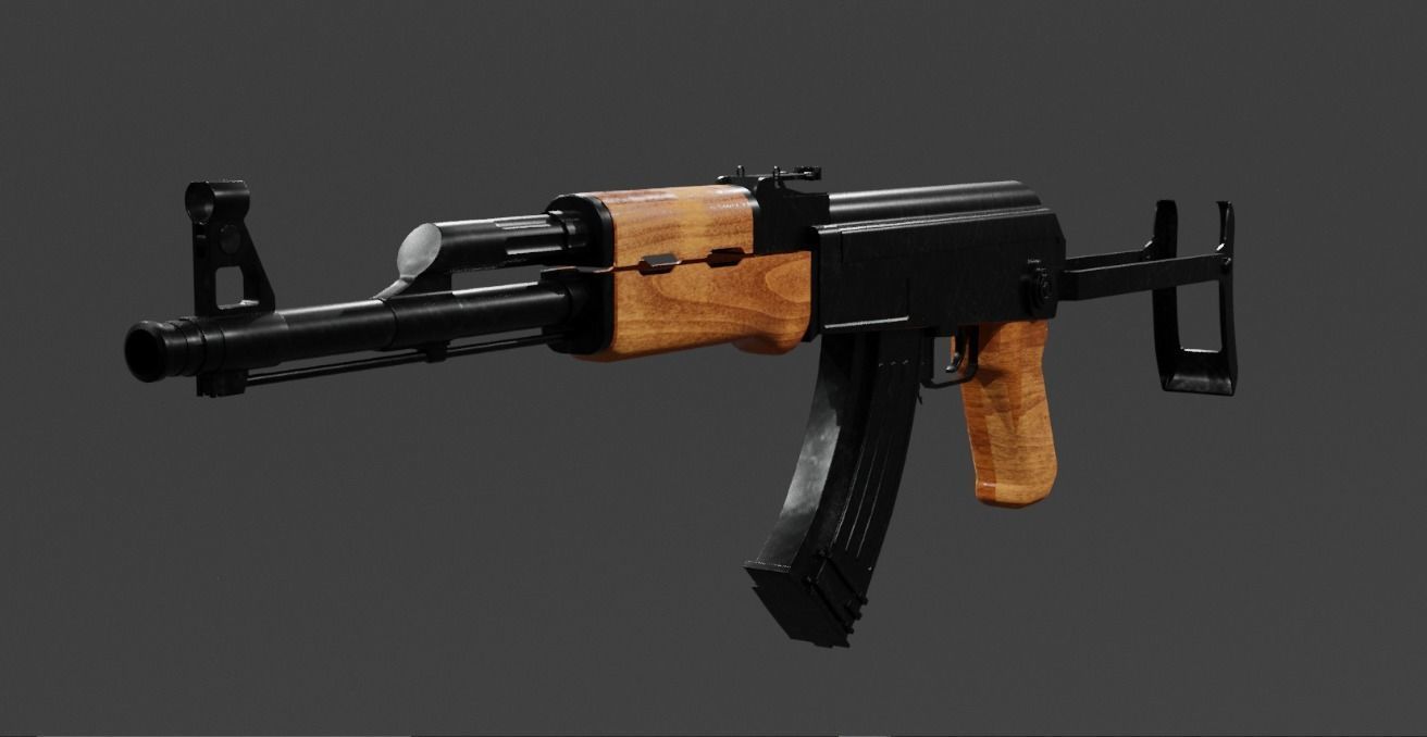 Ak-47 rifle 3D model_3