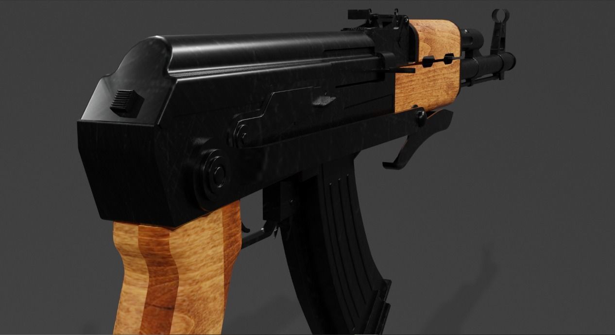 Ak-47 rifle 3D model_4