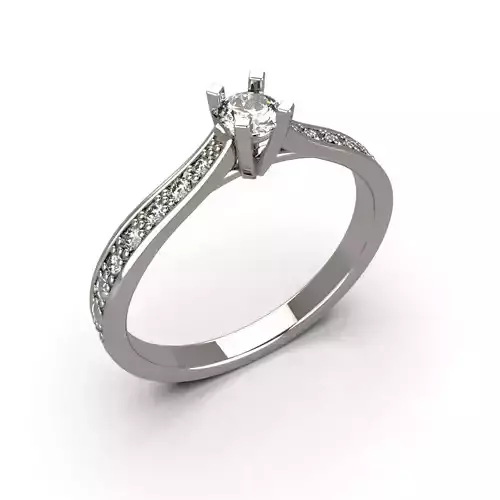 Engagement ring 3D print model