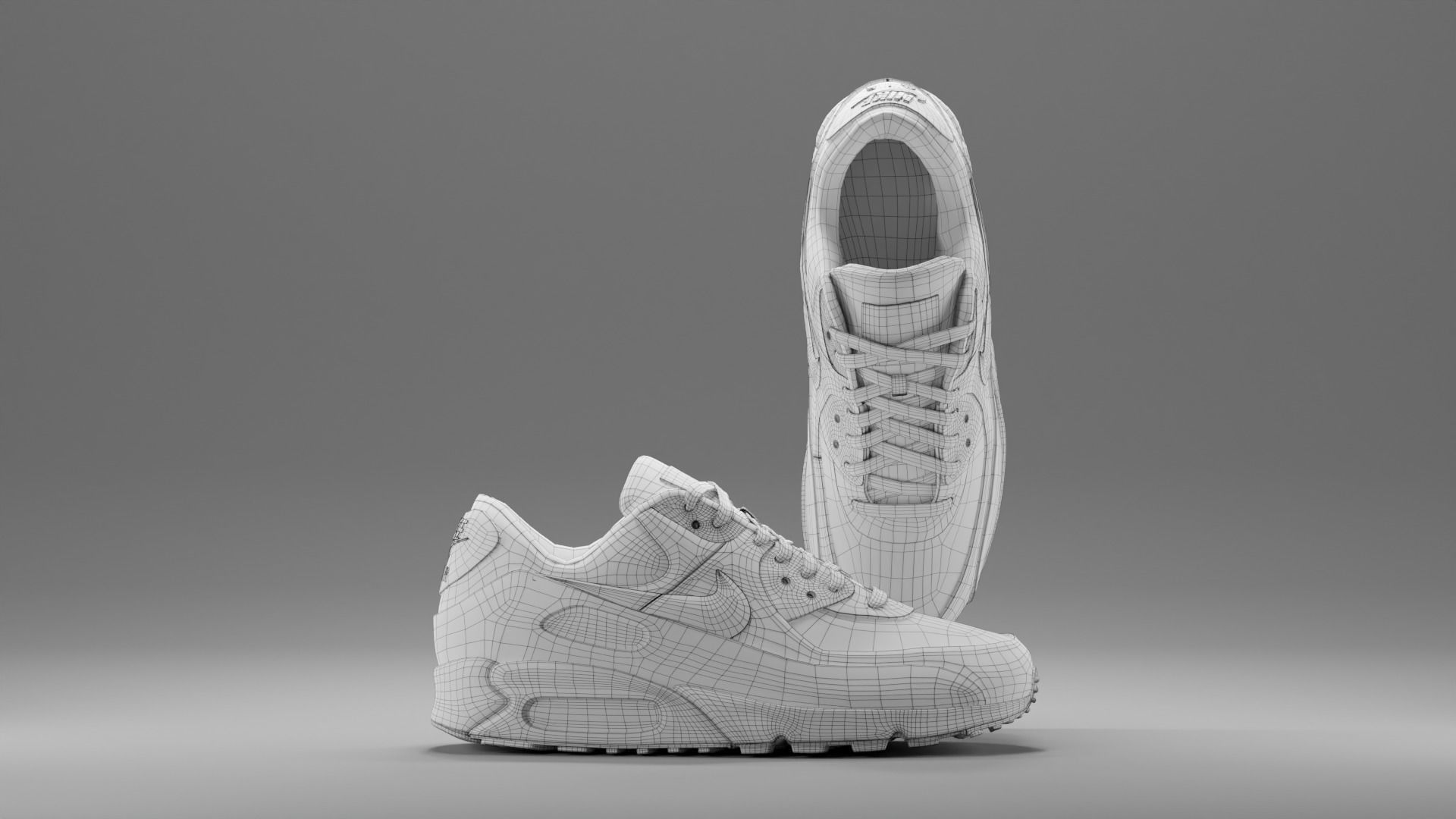 Airmax - Nike Shoes 01 Low-poly 3D model_2