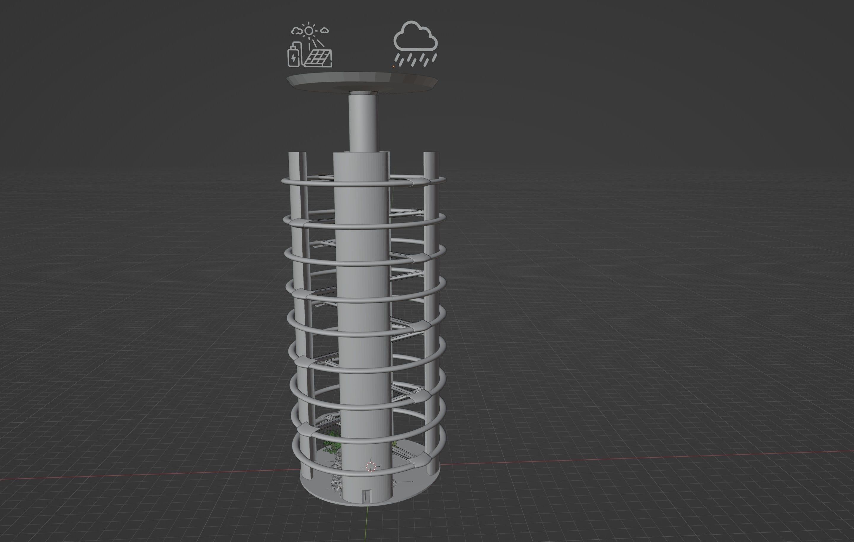 Skyscraper of the future on self-sustainment 3D model_2